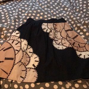 Anthorpologie clock pattern skirt